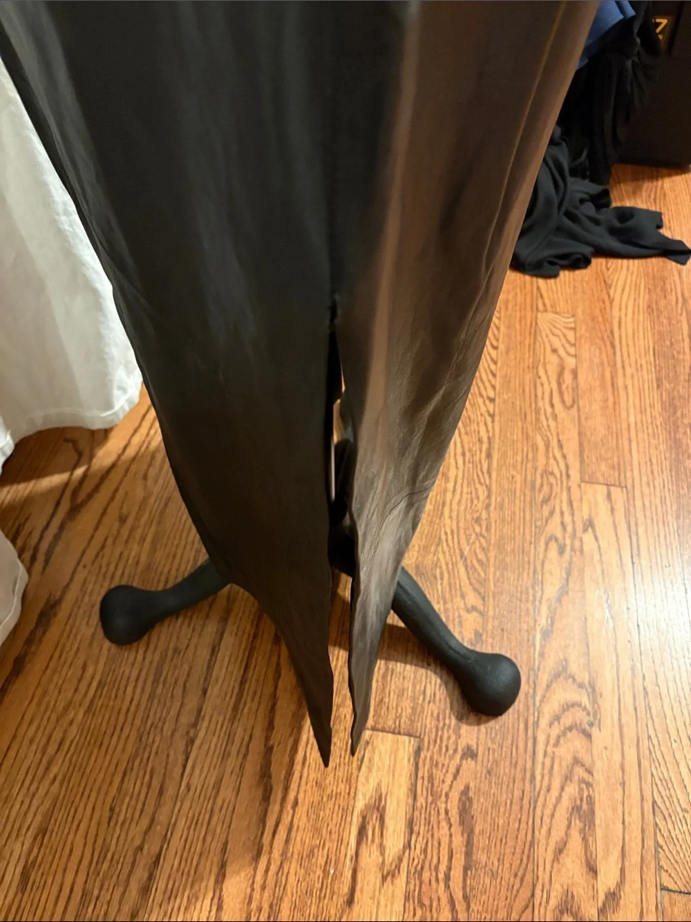 VINTAGE 80’s Leather MAXI Skirt BUTTERY SOFT Black Harold’s Size 10 Whimsy-goth